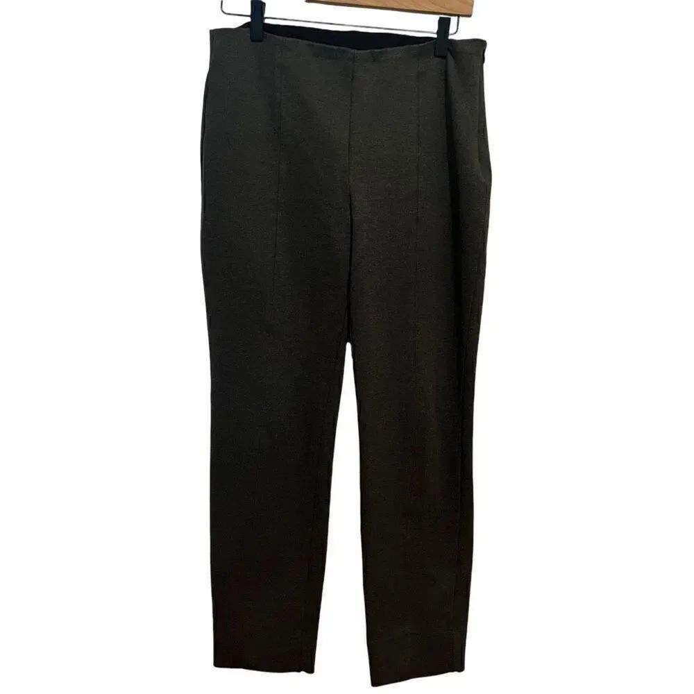 Quince Steel Gray Side Zip Ankle Pants Size M